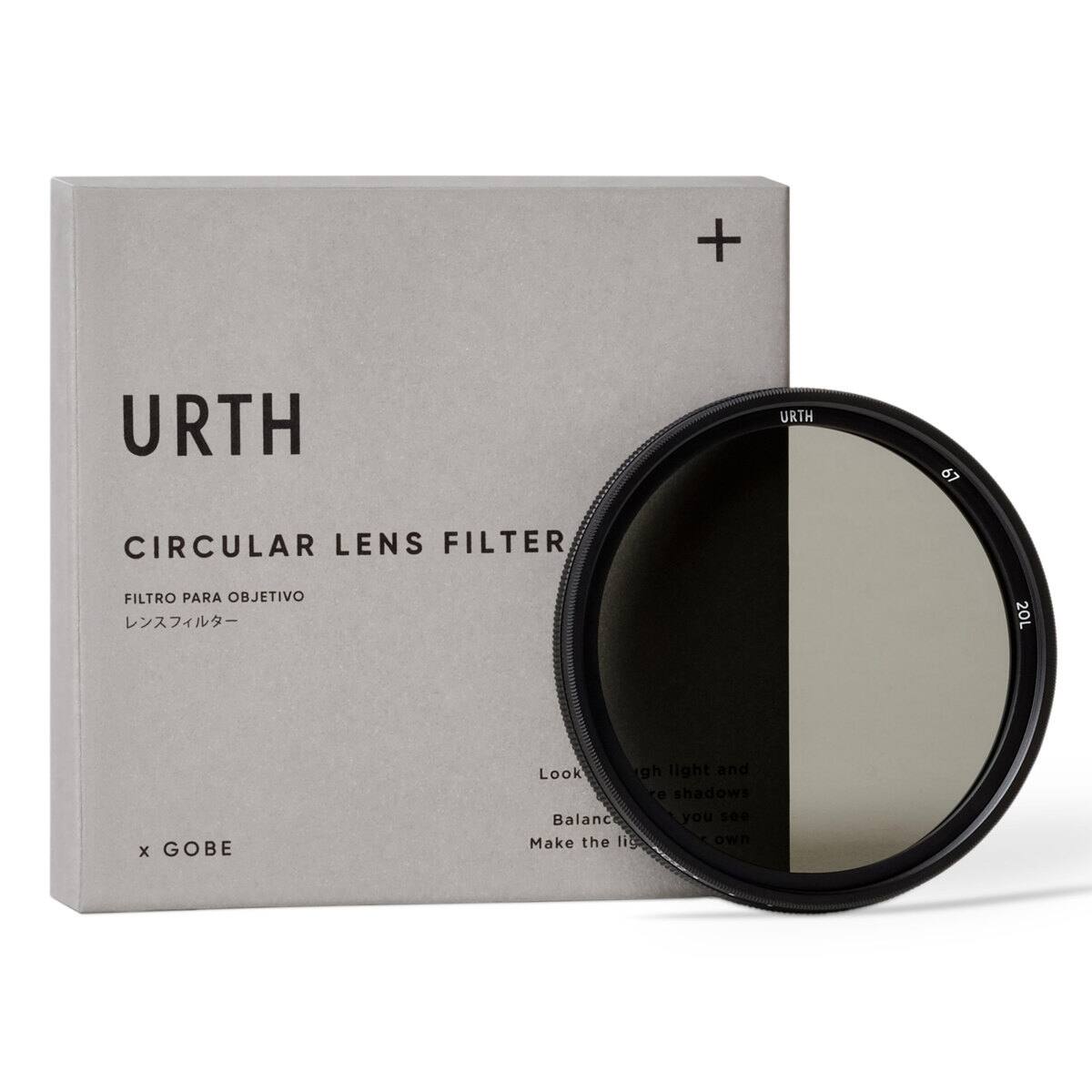 URTH  
CIRCULAR LENS FILTER  
FILTRO PARA OBJETIVO  
レンズフィルター  

x GOBE  

Look high light and re shadows  
Balance you see  
Make the list own