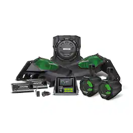 Alpine - PSS-CMAV Weather-Resistant Complete Sound System Upgrade Kit 2017-Up Select CanAm Models - Black/Gray