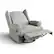 Alt View 12. Storkcraft - Serenity Wingback Upholstered Recline Glider - Steel.
