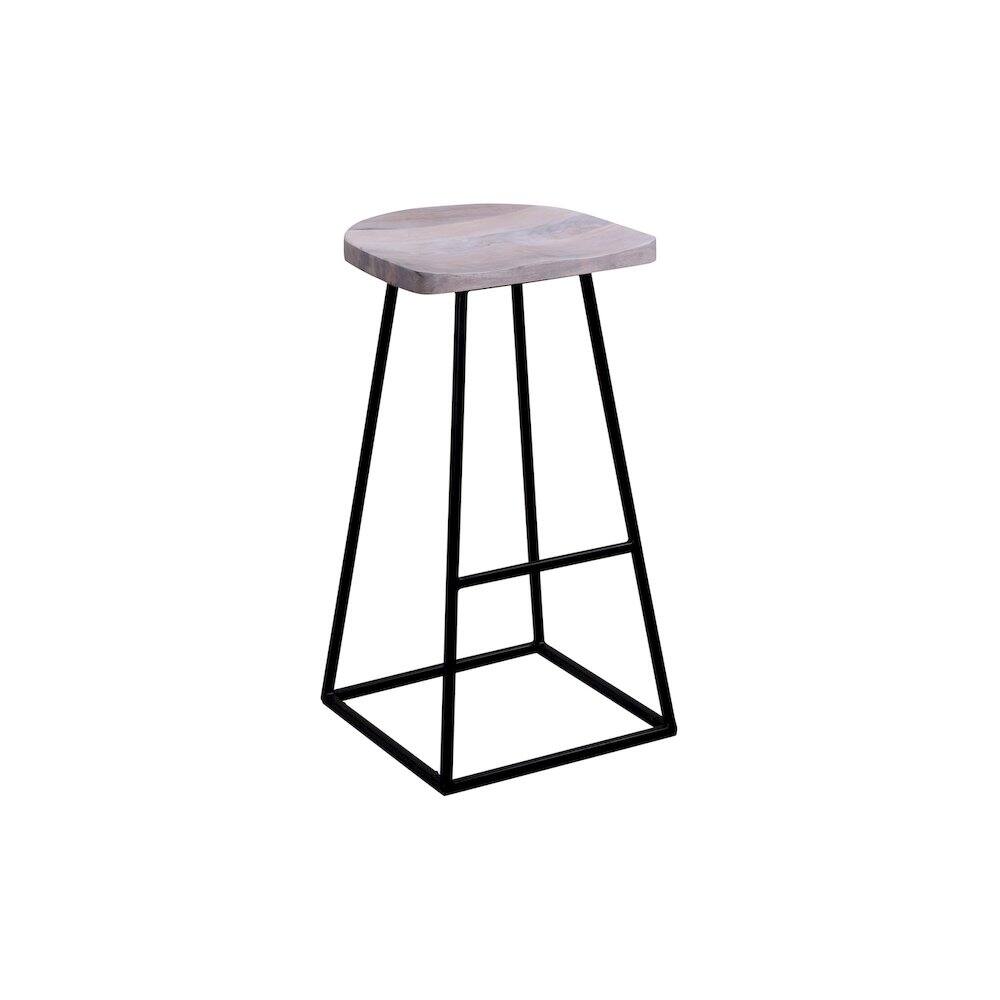 Alt View 2. Porter Designs - Clement Solid Wood 30" Bar Stool - White.