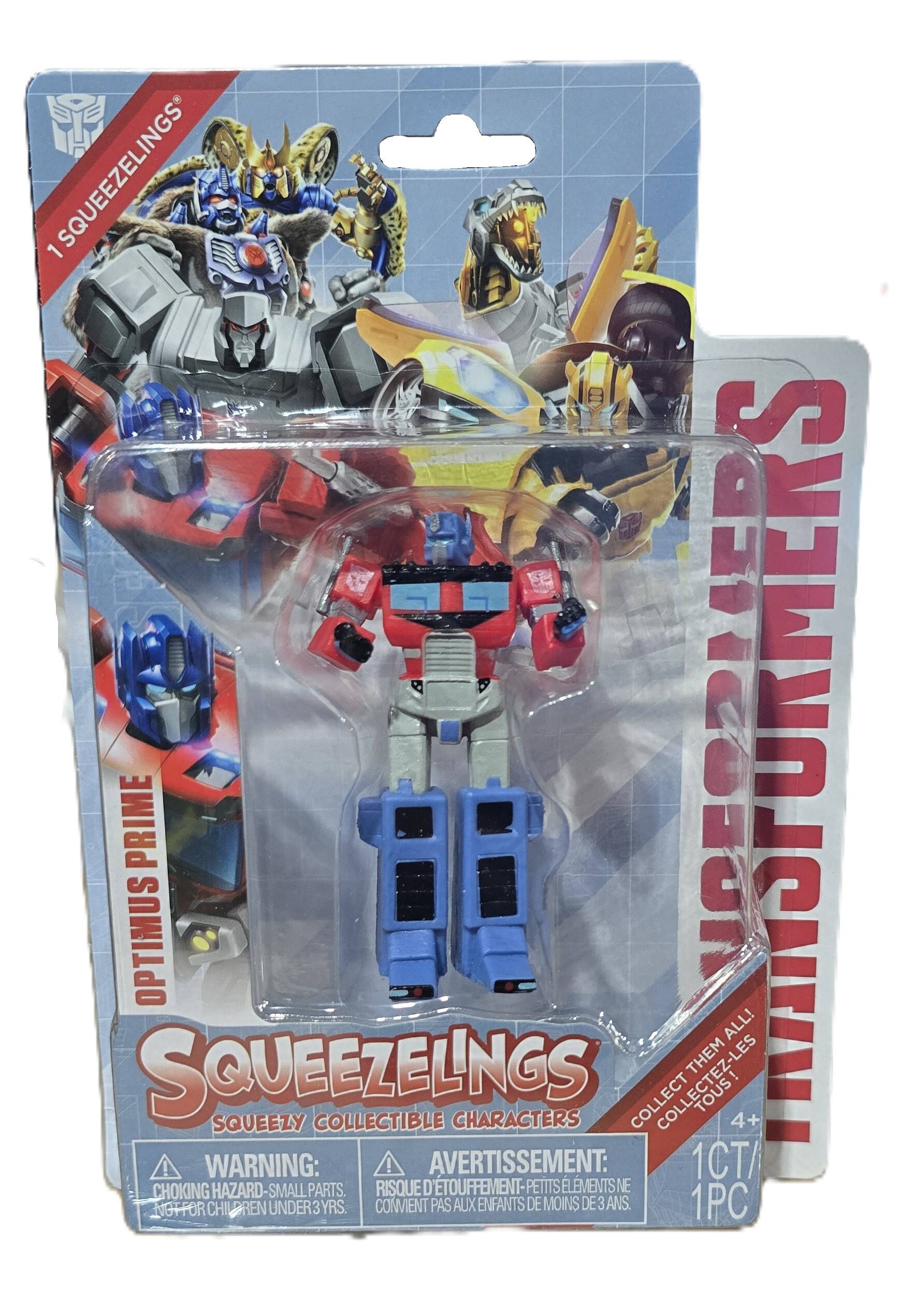 1 SQUEEZELINGS PRIME OPTIMUS NOESPHERO ALL! TRANSFORMERS SQUEEZELINGS ECTEZ-LES THEM COLLECT TOUS SQUEEZY COLLECTIBLE CHARACTERS 4+ ! WARNING: ! AVERTISSEMENT: 1CT/ CHOKING HAZARD-SMALL PARTS. RISQUE D'TOUFFEMENT- PETITS L'EMENTS NE CONVIENT PAS AUX ENFANTS DE MOINS DE 3 ANS. 1PC