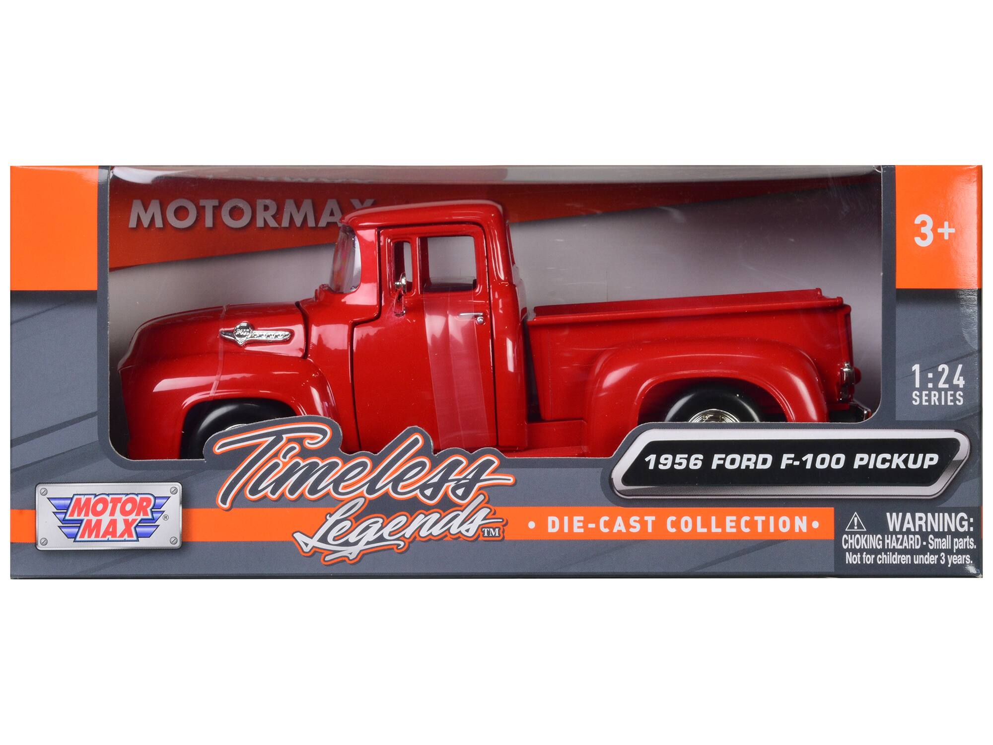 MOTORMAX 3+ 1:24 SERIES Timeless Legends - DIE-CAST COLLECTION! 1956 FORD F-100 PICKUP  
WARNING: TM CHOKING HAZARD - Small parts. Not for children under 3 years.