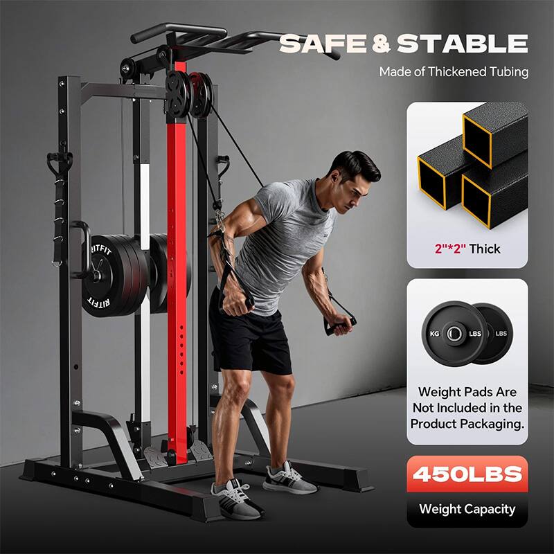 SAFE & STABLE  
Made of Thickened Tubing  

2" x 2" Thick  

Weight Pads Are Not Included in the Product Packaging.  

450LBS Weight Capacity