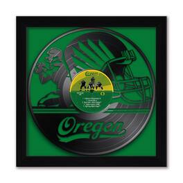 Sporticulture - Oregon Ducks Framed 13" x 13" Vinyl Record Art Print - Green
