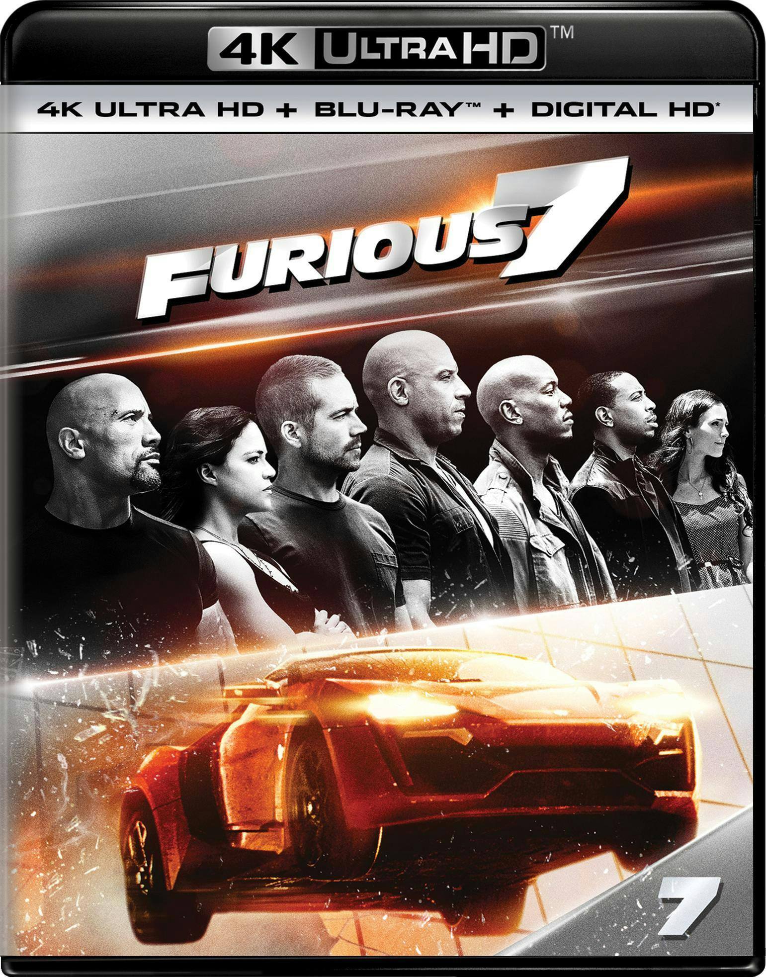 Front. Furious 7   - 4K Blu-Ray.