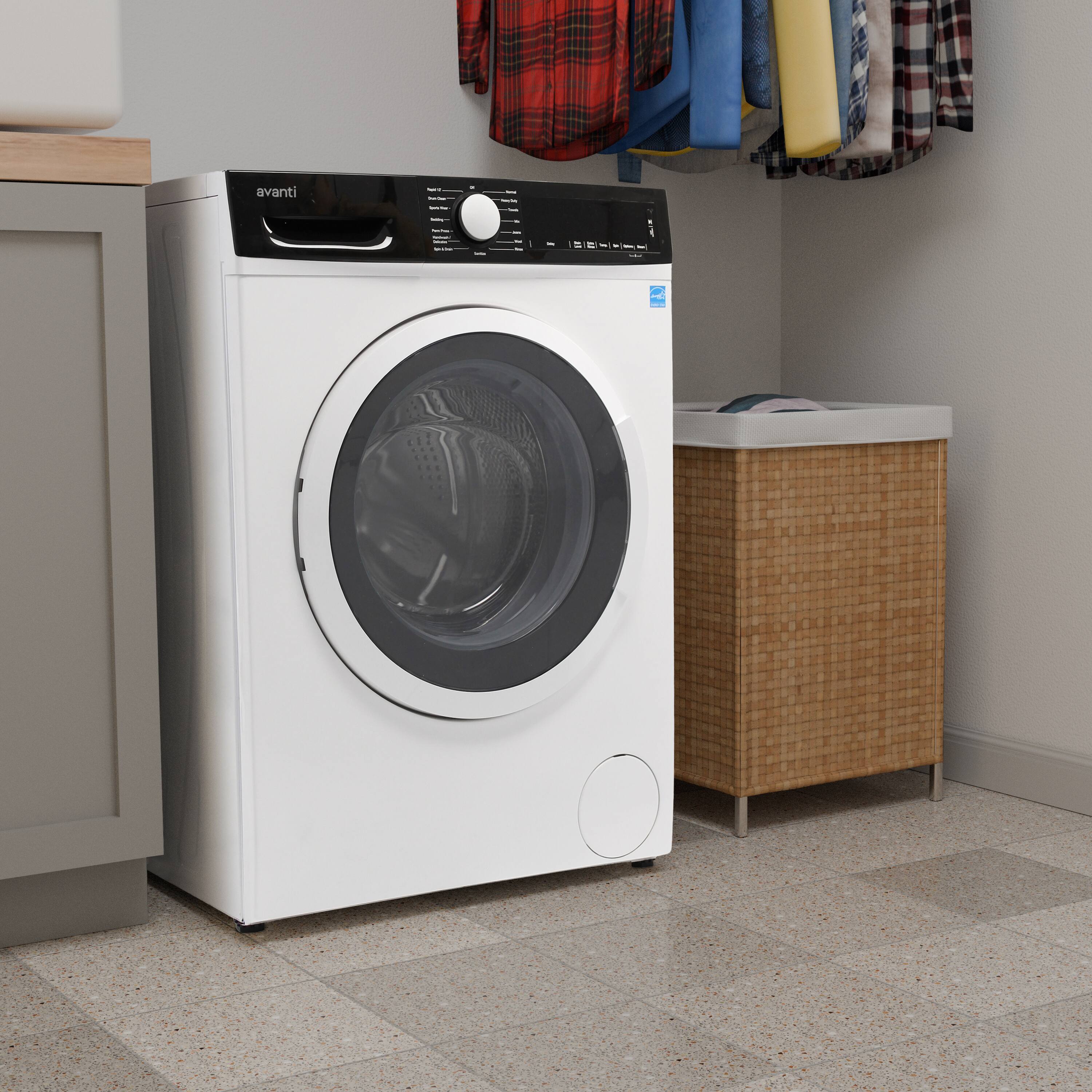 Angle. Avanti - Front Load Washer - White.