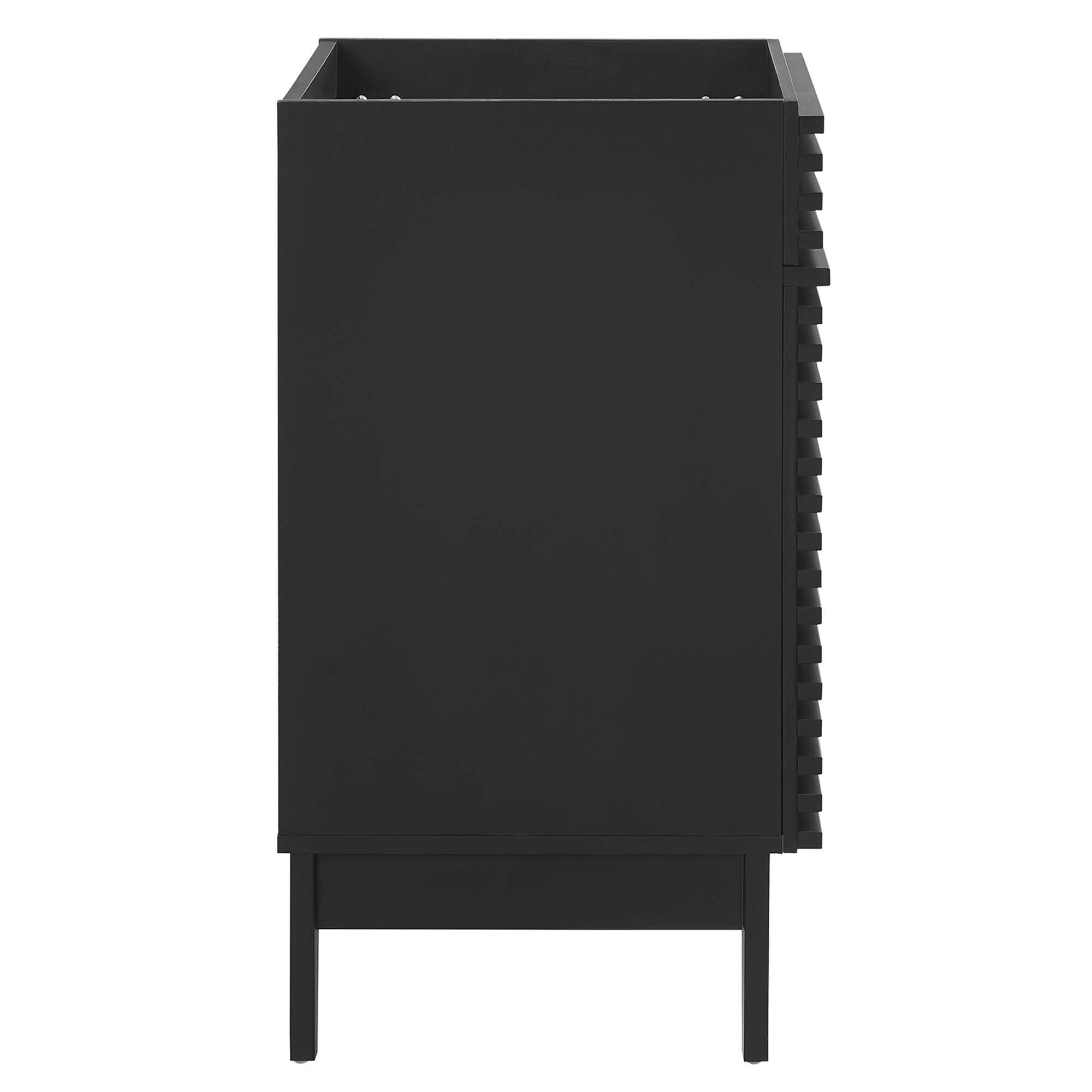 Back. Modway - Render 18" and 24" Bathroom Cabinets Basin Not Included - Black.