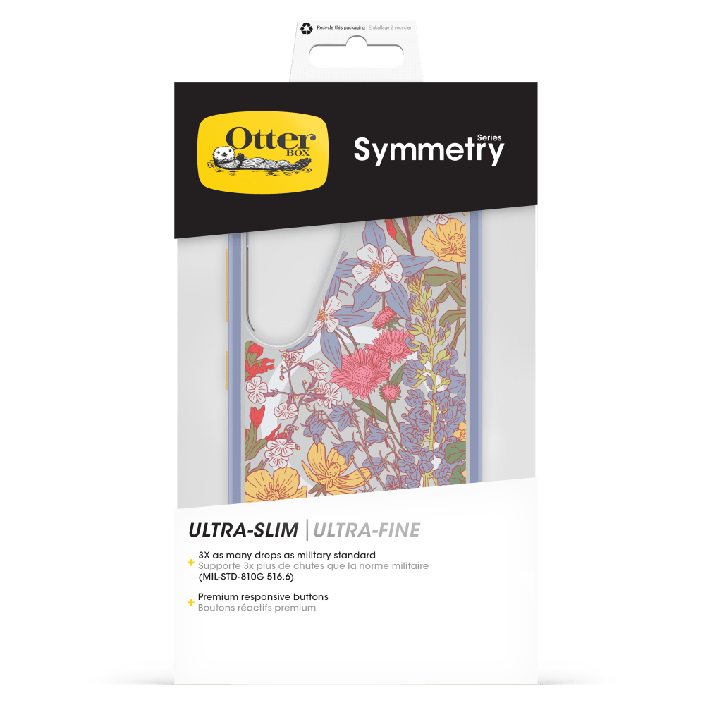 Recycle the packaging  
Emballage - recycler

Otter Series BOX Symmetry

ULTRA-SLIM ULTRA-FINE

3X as many drops as military standard  
Supporte 3x plus de chutes que la norme militaire (MIL-STD-810G 516.6)

Premium responsive buttons  
Boutons réactifs premium