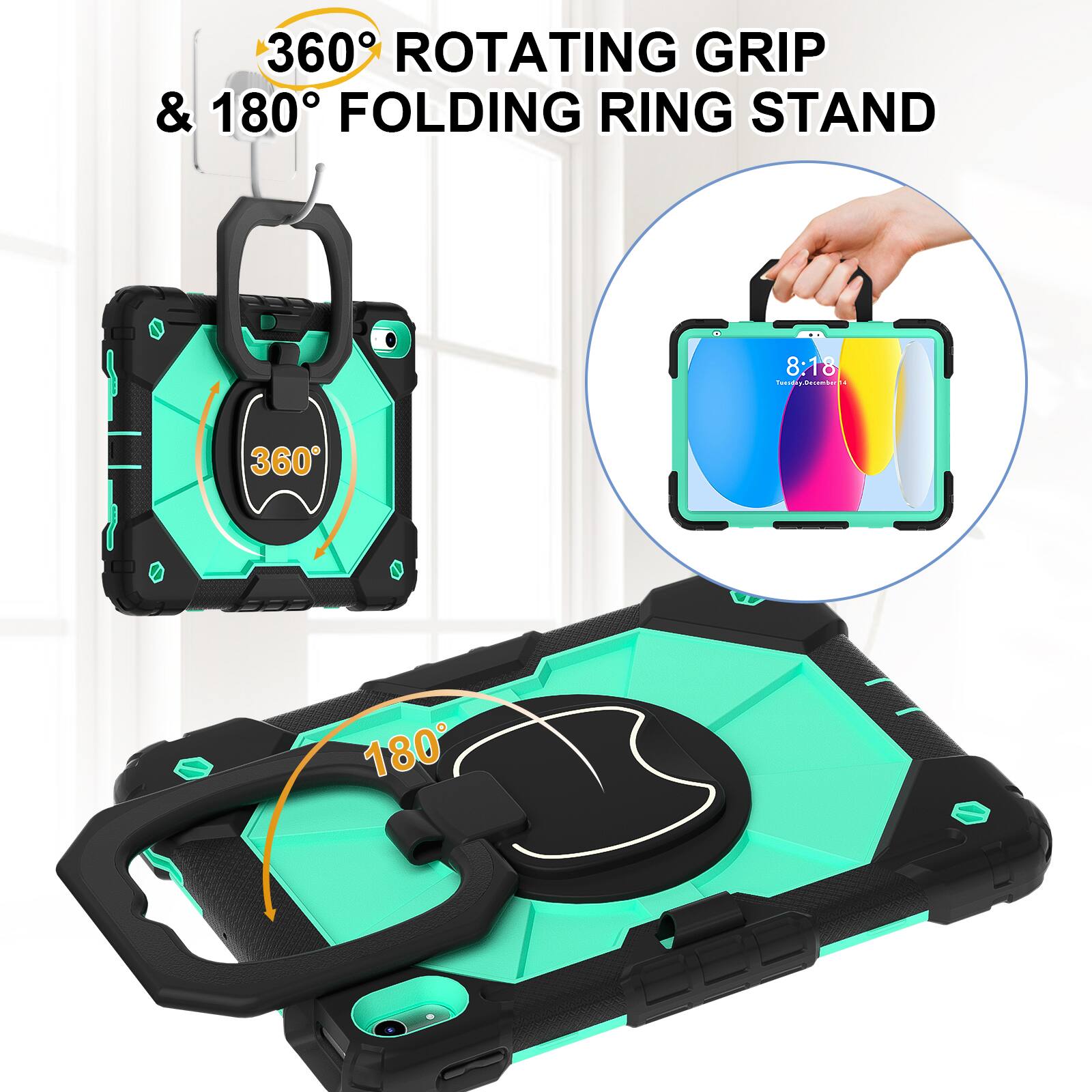 360° Rotating Grip & 180° Folding Ring Stand

8:18 Tuesday, December 4