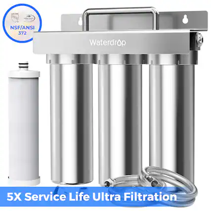 i E 3 WATER T - d NSF/ANSI 372 Waterdrop 5X Service Life Ultra Filtration