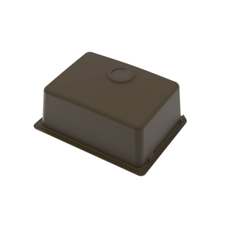 Alt View 1. Winpro - Winpro Undermount Granite Composite 25 in. L x 18-1/2 in. L x 9-1/2 in. Single Bowl Kitchen Sink in Mocha - Mocha.