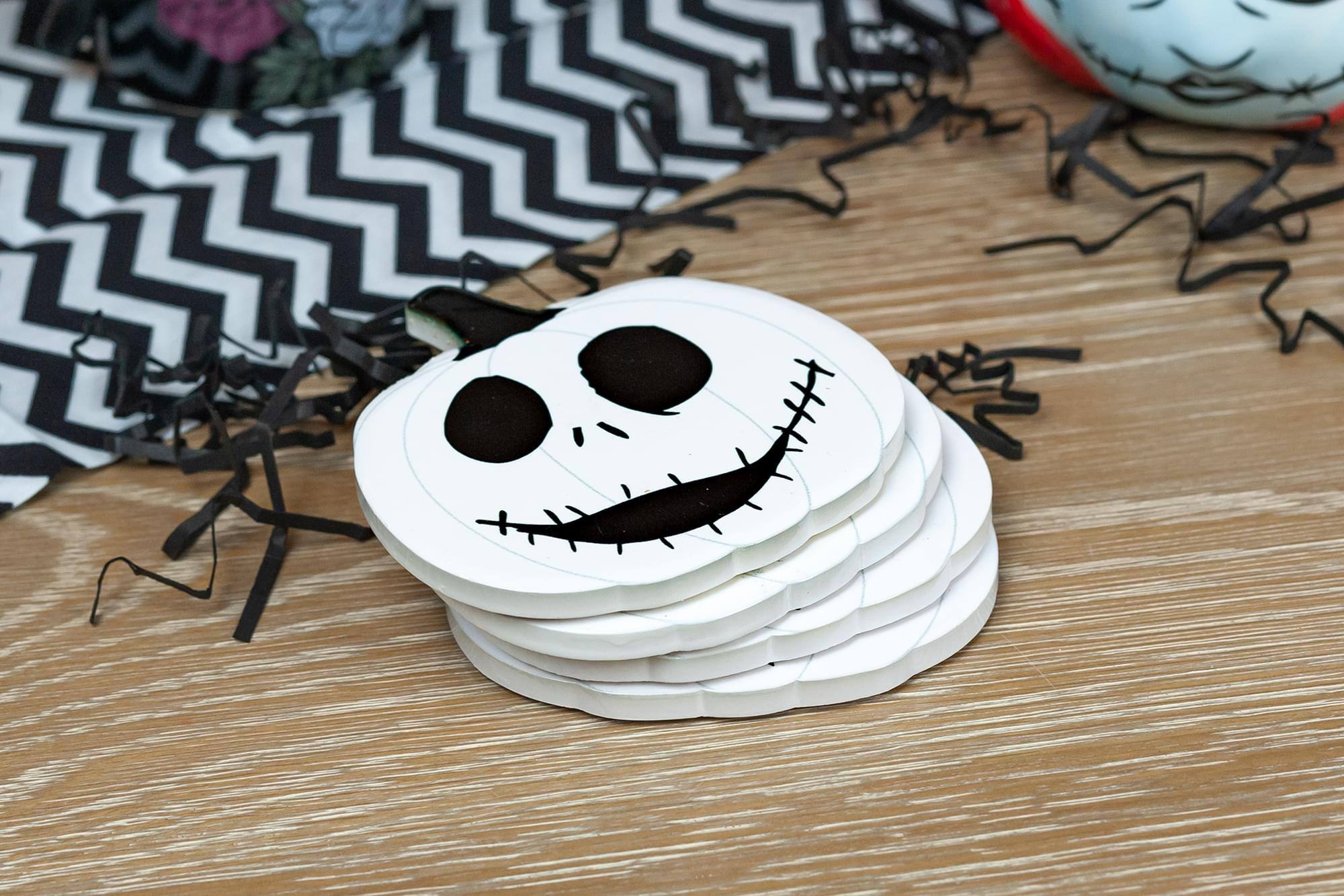 Alt View 3. Disney - Nightmare Before Christmas Jack Skellington Pumpkin King Drink Coasters | 4 Pack - White.