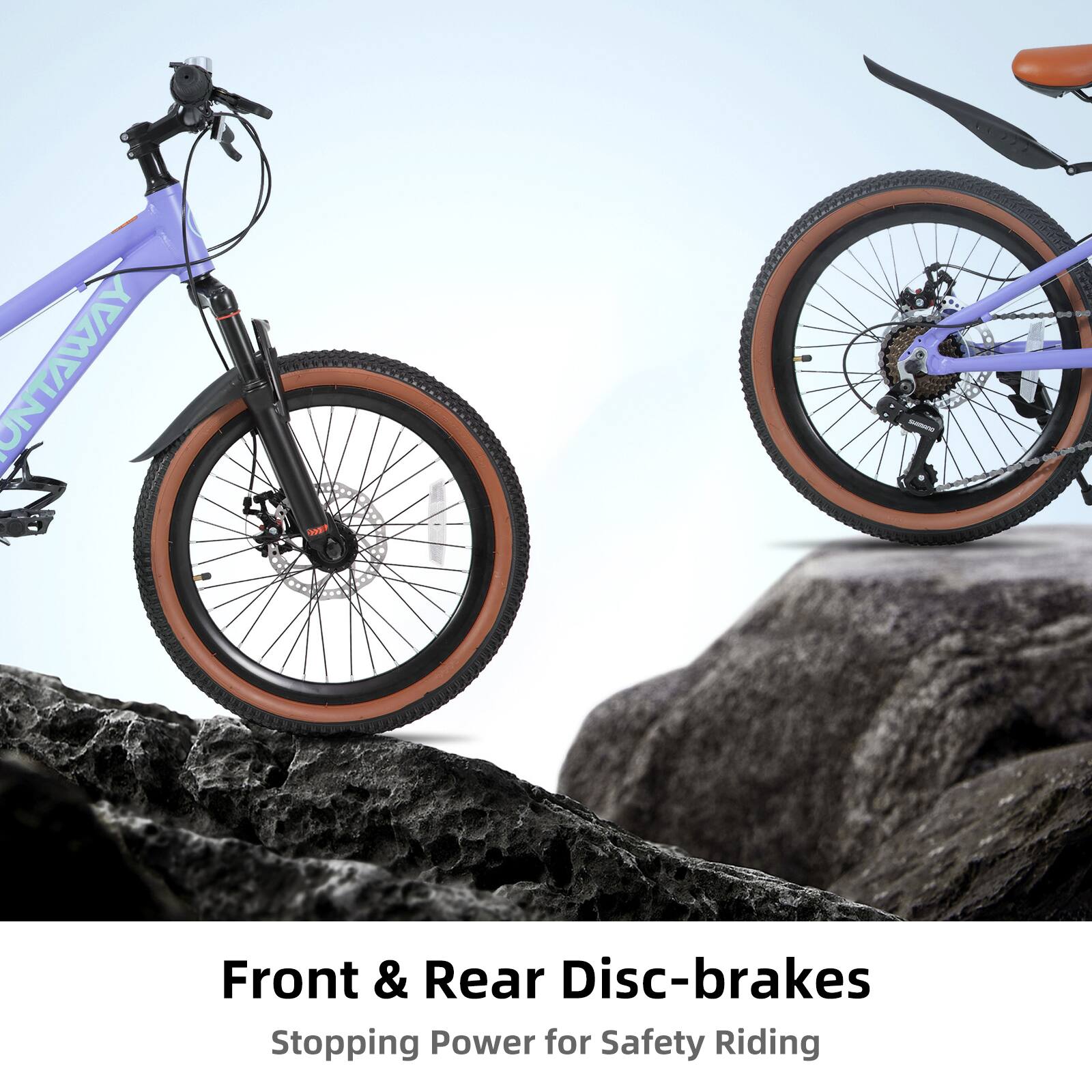 Front & Rear Disc-brakes  
Stopping Power for Safety Riding