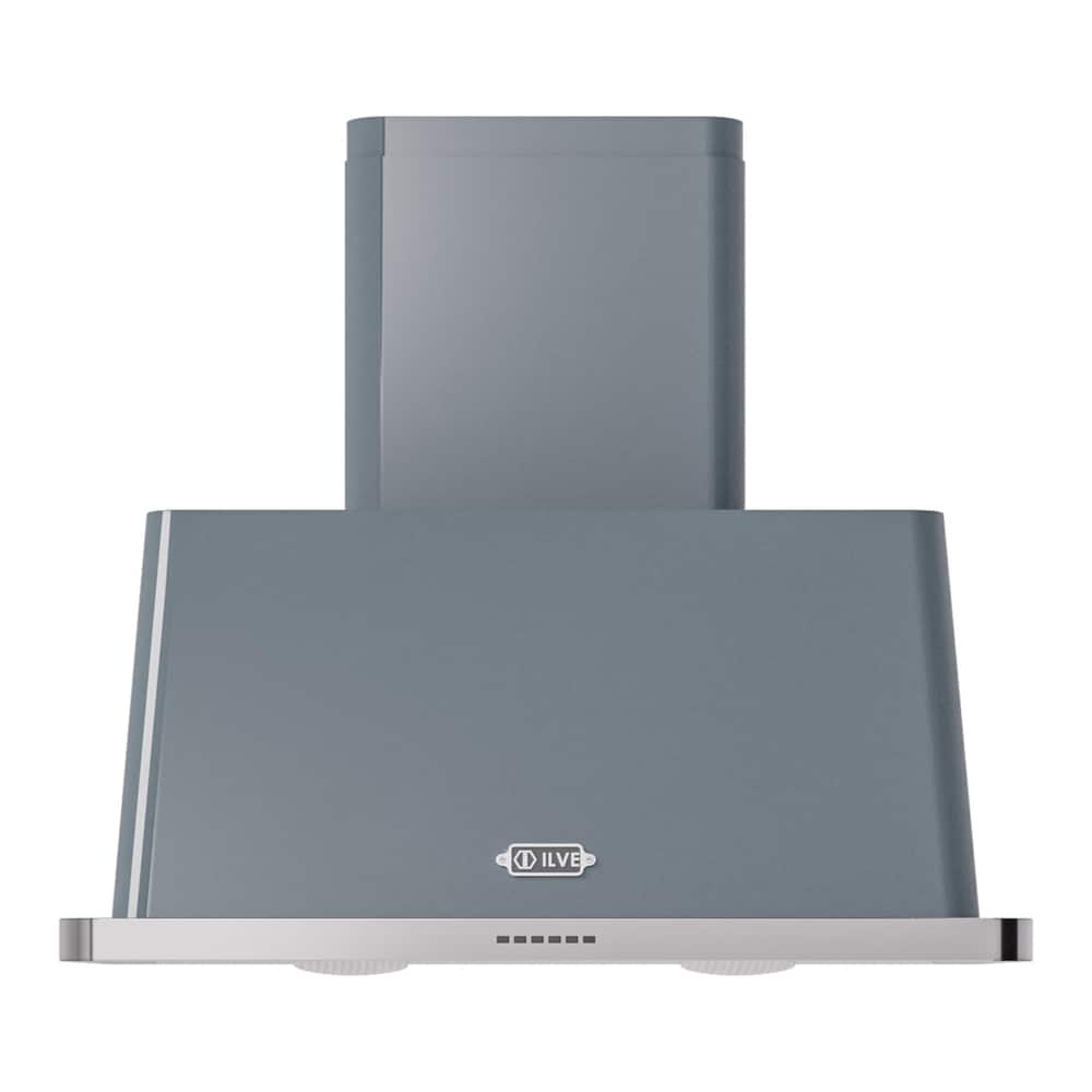 ILVE - 36 inches - Externally Vented - Wall Range Hood - Blue Grey