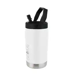 Brentwood - GeoJug 40 Ounce Stainless Steel Insulated Water Bottle in Cream with Sports Lid - White