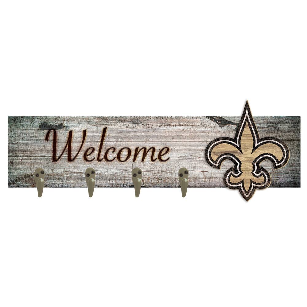 New Orleans Saints 24" x 6" Mounted Coat Hanger