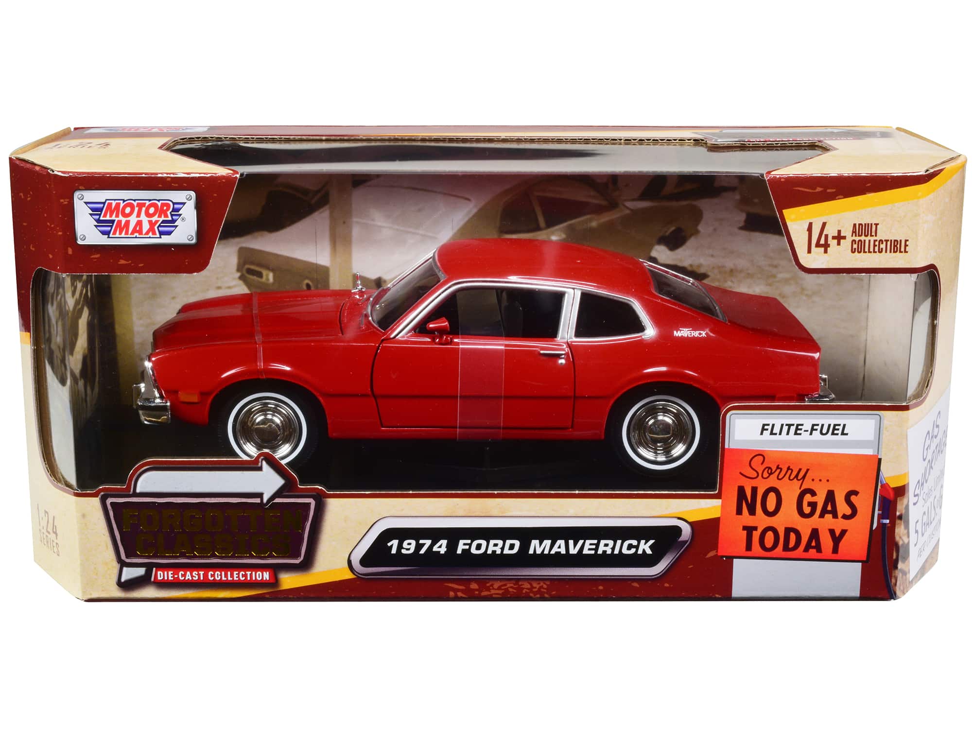 "1974 Ford Maverick Red ""Forgotten Classics"" Series 1/24 Diecast Model Car by Motormax" price history on PriceWatchPro