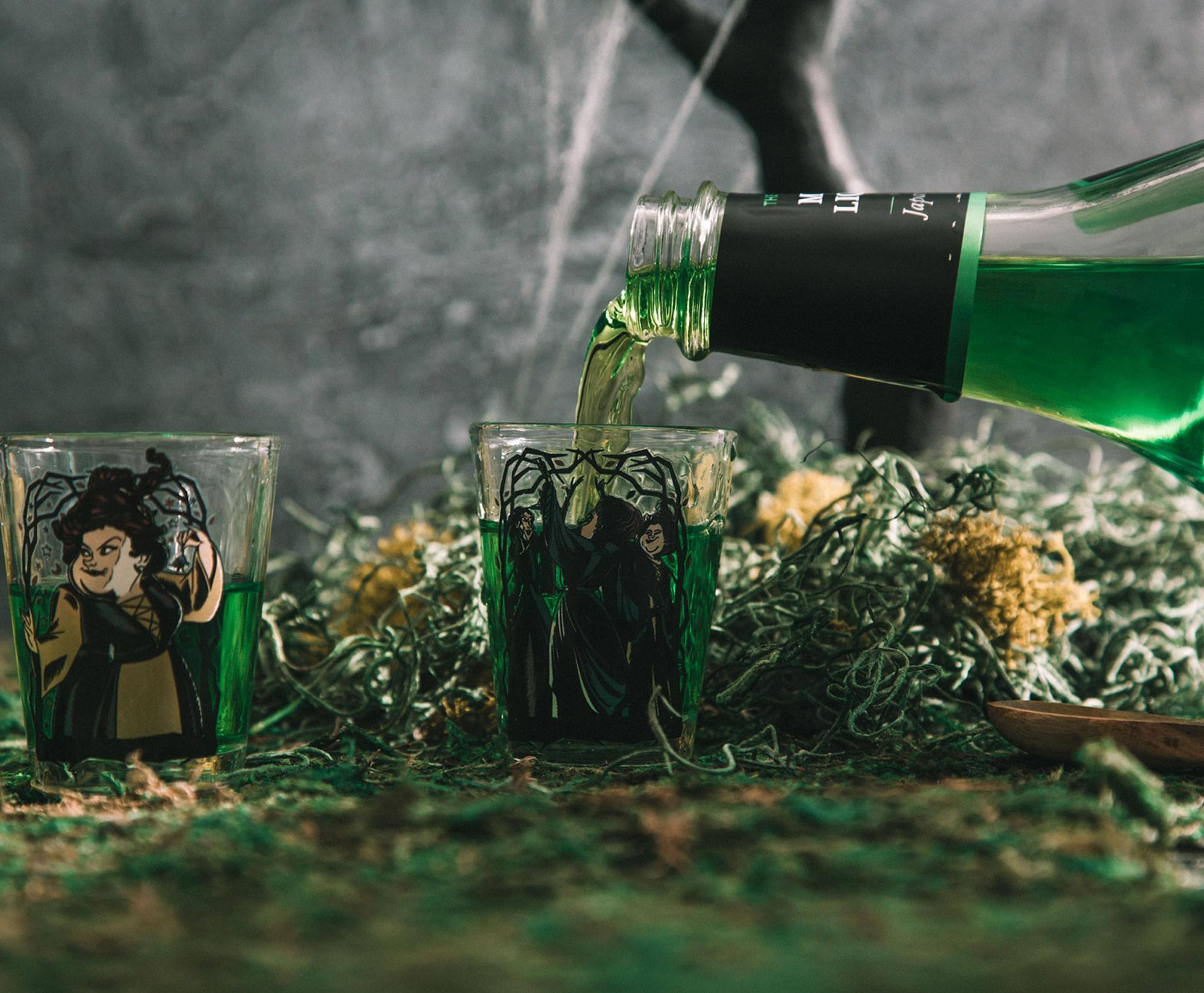 Alt View 4. Disney - Disney Hocus Pocus Sanderson Sisters Portraits 2-Ounce Shot Glasses | Set of 4 - Black.