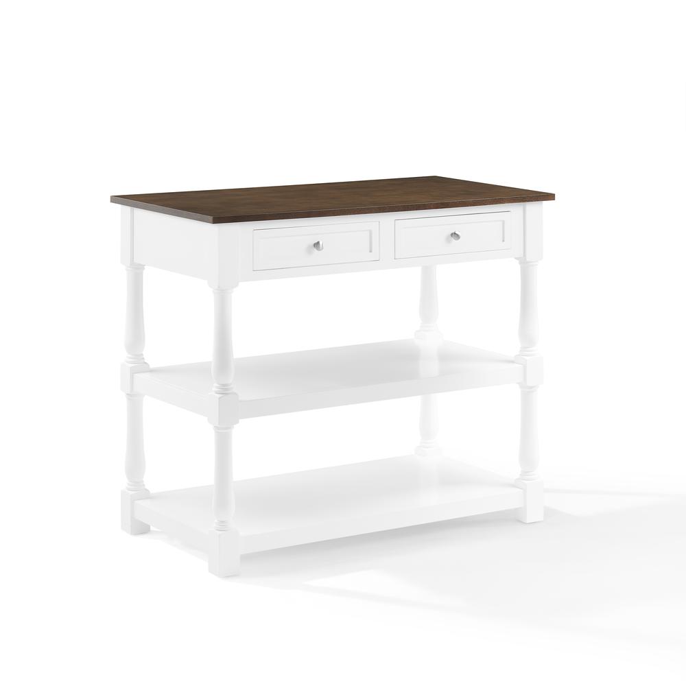 Alt View 5. Crosley Furniture - Caitlyn Wood Top Kitchen Island - White.