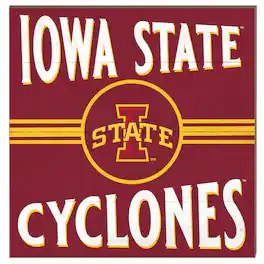 Jardine - Iowa State Cyclones 10'' x 10'' Retro Team Sign - Red