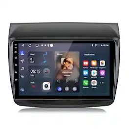 Junsun - 9"Car Stereo Radio For Mitsubishi Pajero Sport2 L200 Triton 2008-2016 carplay 2+64GB Android 14 GPS Navi WIFI RDS SWC - Black