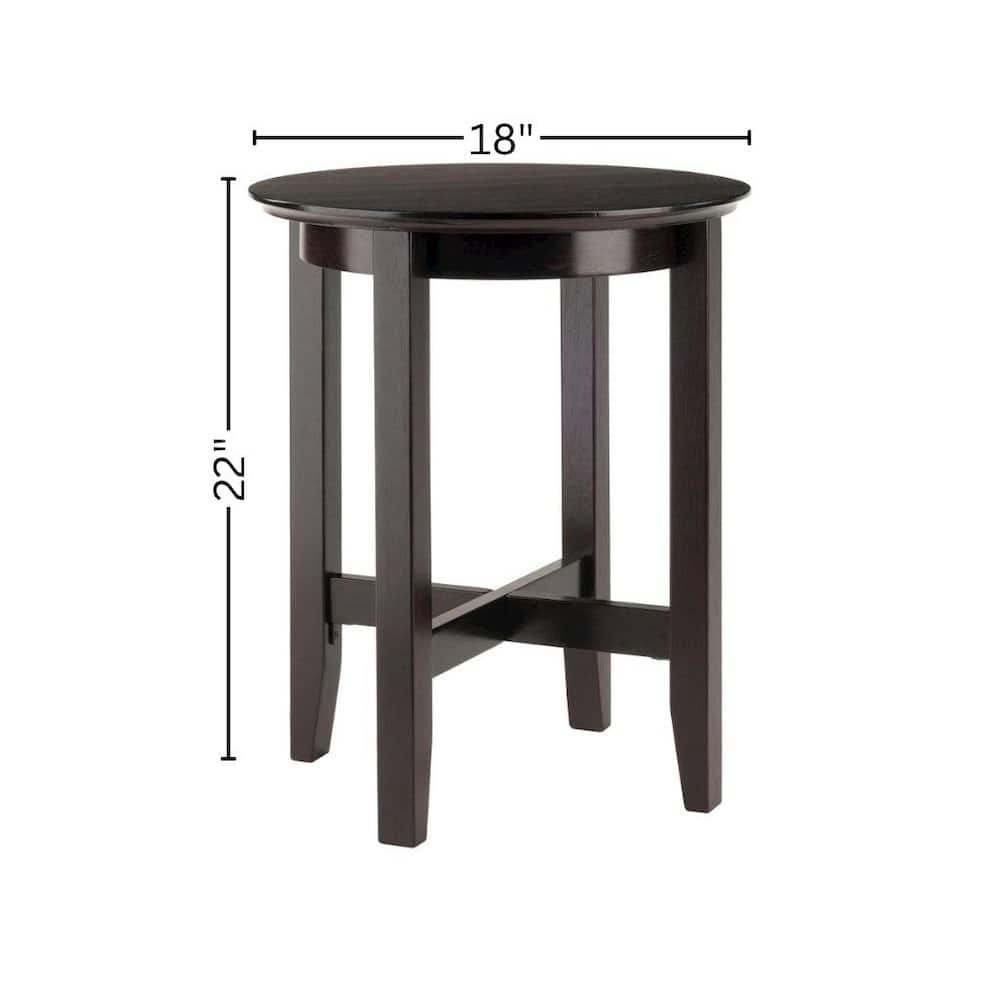 FurniFact - Square End Table - Espresso