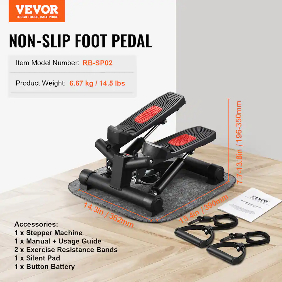 Value Stepper VEVOR Stair Stepper, Mini Stepper for Exercise at Home, Hydraulic ...