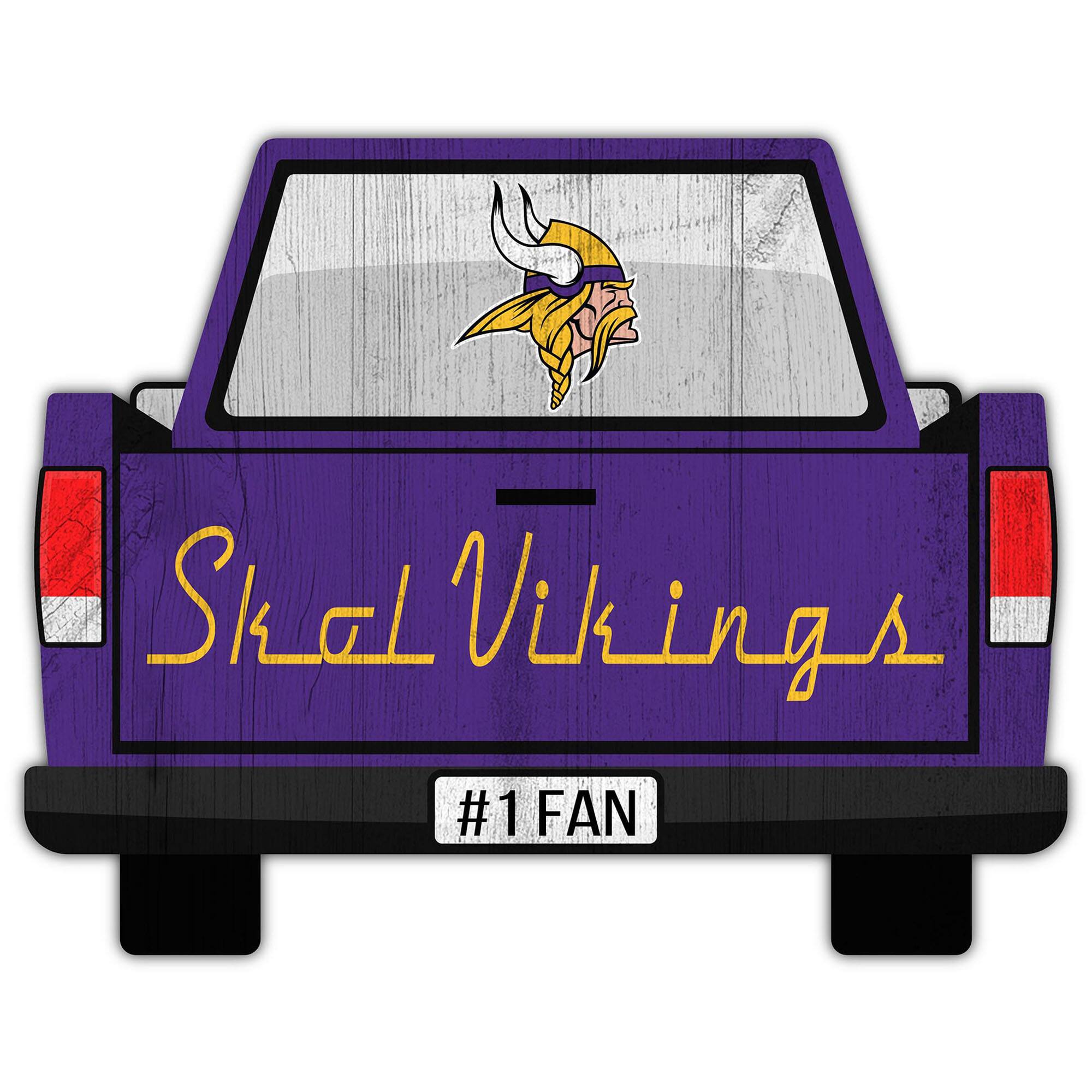Minnesota Vikings 12'' x 12'' Truck Back D-cor