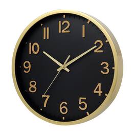 Dazzed Corner - 8 inch Modern Wall Clock,Silent Non Ticking Wall Clock - Black
