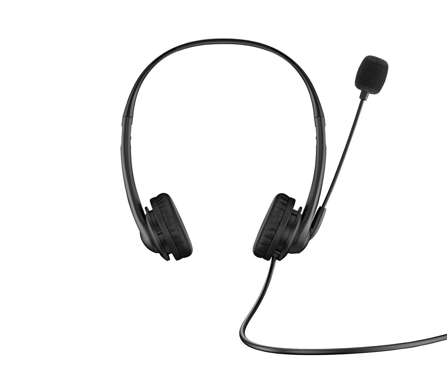 Front. HP - HP Stereo USB Headset G2 - Black.