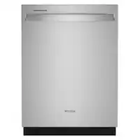 Whirlpool - 24” Dishwasher with AI Intelligent Wash and 47 dBA - Stainless Steel - Front_Zoom