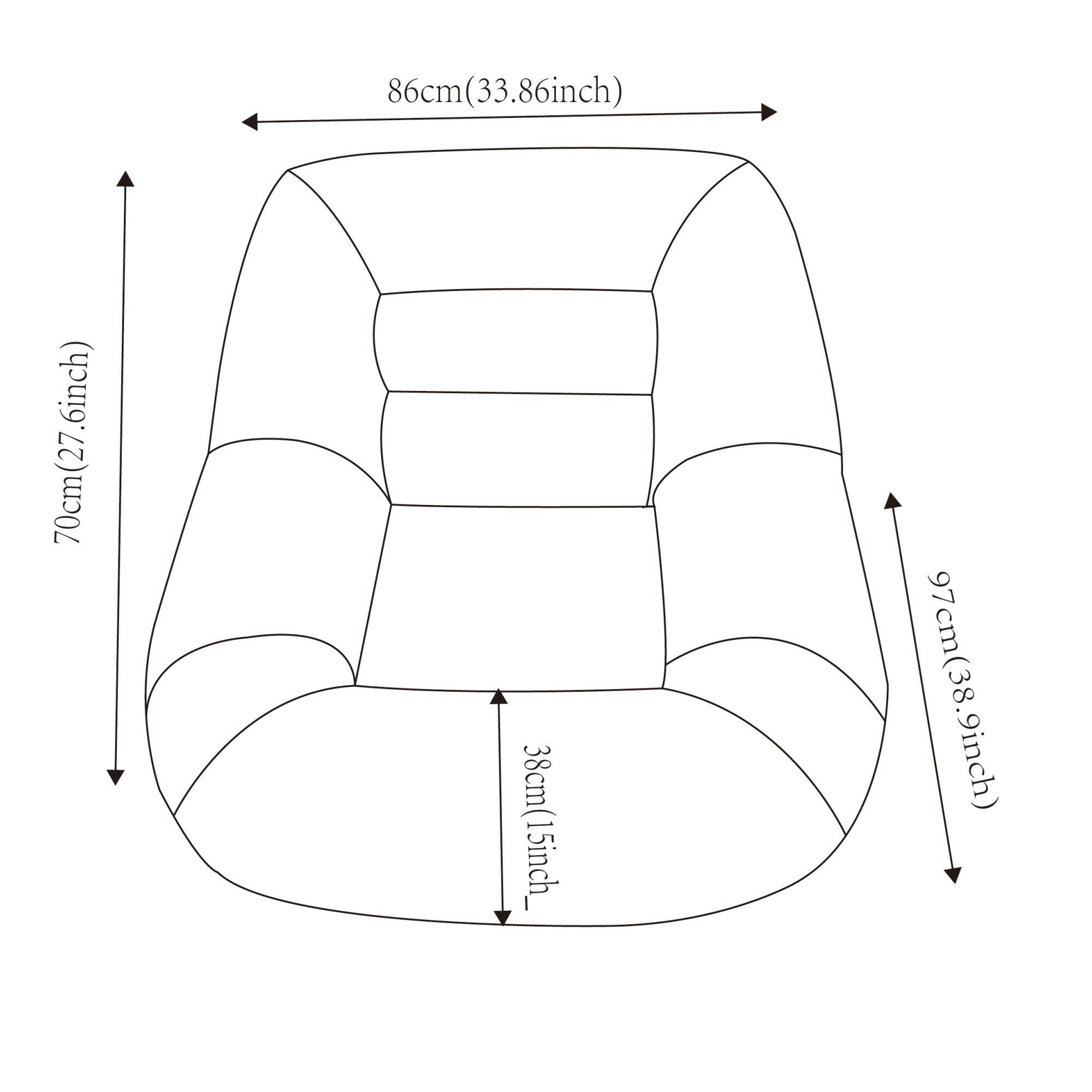 86cm (33.86inch)  
70cm (27.6inch)  
38cm (15inch)  
97cm (38.9inch)