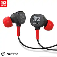 PowerA - Wired Earbuds for Nintendo Switch 2 - Black - Front_Zoom