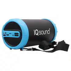 Front. Supersonic - 3" Portable Bluetooth Speaker w 10m Range, FM Radio & Heavy Bass - Blue.