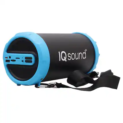 Front. Supersonic - 3" Portable Bluetooth Speaker w 10m Range, FM Radio & Heavy Bass - Blue.