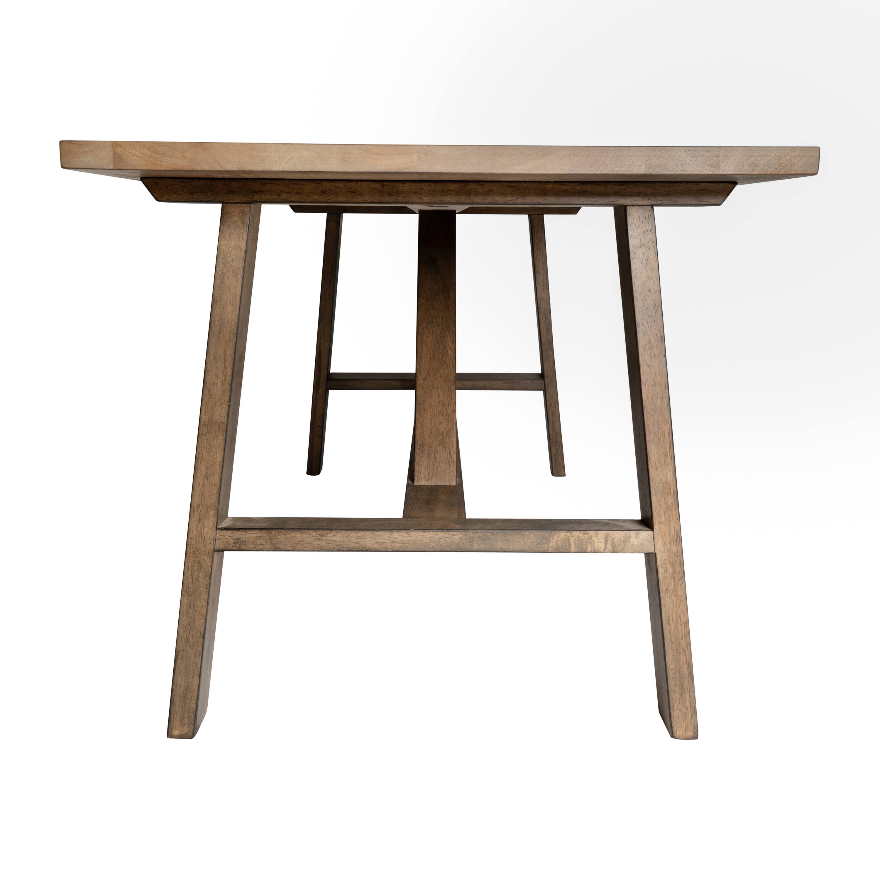 Alt View 7. Emma + Oliver - Saul Solid Wood Farmhouse Trestle Coffee Table - Rustic Brown.