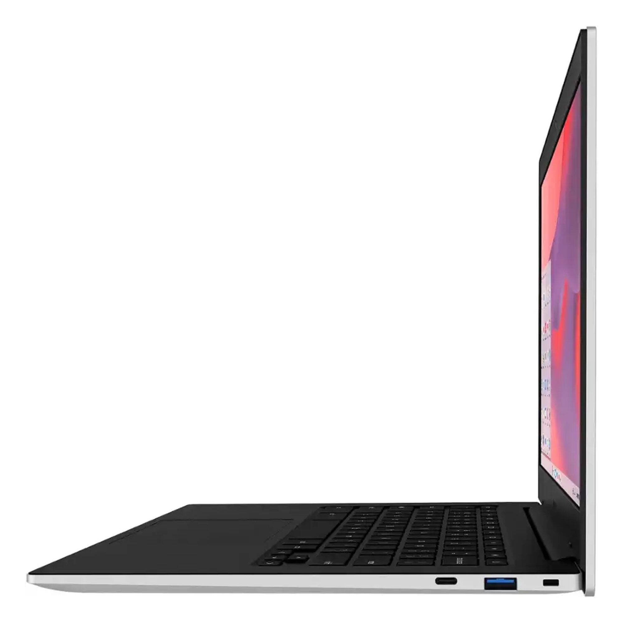 Alt View 1. Samsung - Samsung Galaxy Chromebook Go 14" Laptop 4GB Memory, 128GB Storage and 256GB Card - Silver.