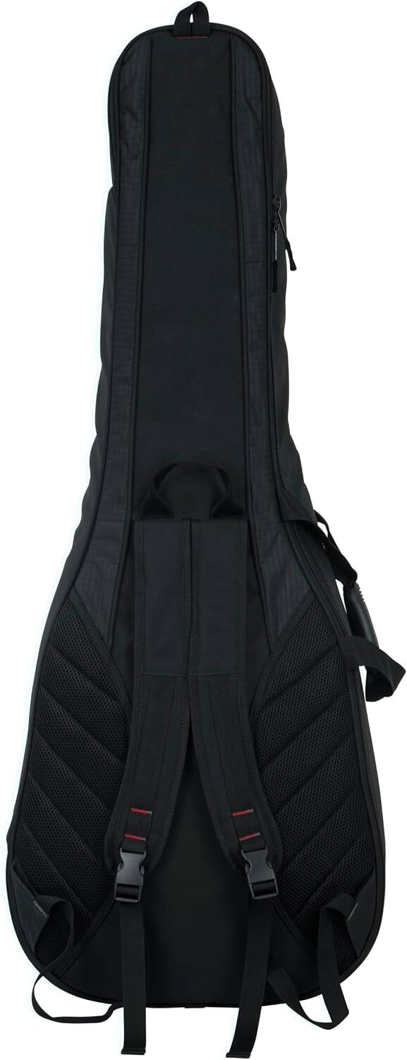 Left. Gator - 4G Series Double Gig Bag for Acoustic and Electric Guitars with 20mm Padding and Backpack Straps.