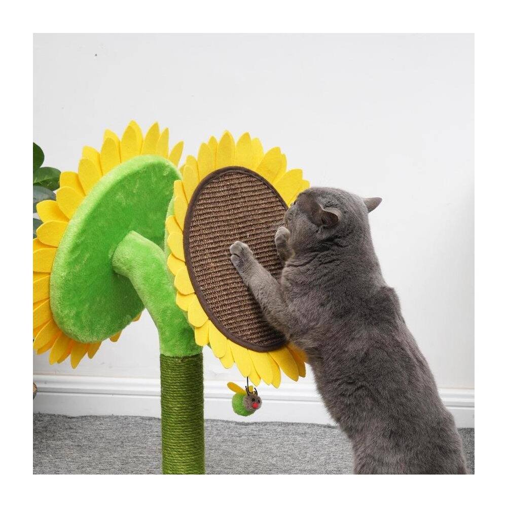 Alt View 1. PetPals - Double Bloom Cat Scratching Post - Green.