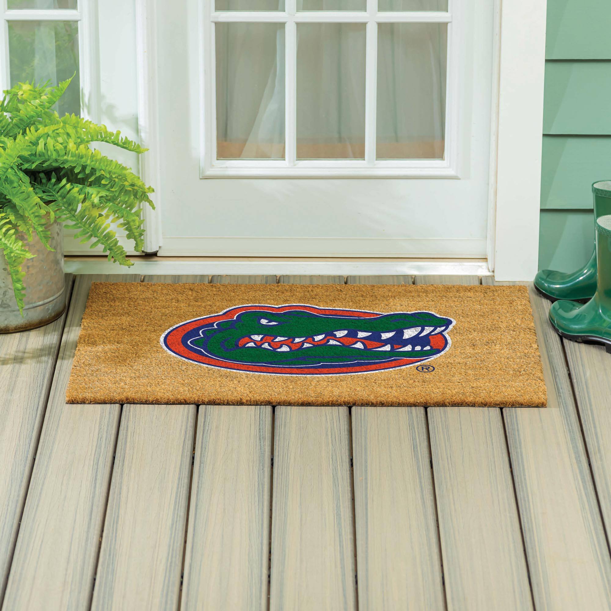 Alt View 3. Evergreen Enterprises - Florida Gators 24" x 36" Outdoor Team Logo Coir Mat - Brown.