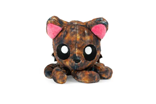 Front. Tentacle Kitty - Tentacle Kitty Little Ones 4 Inch Plush | Animal Tortoise Shell - Brown.