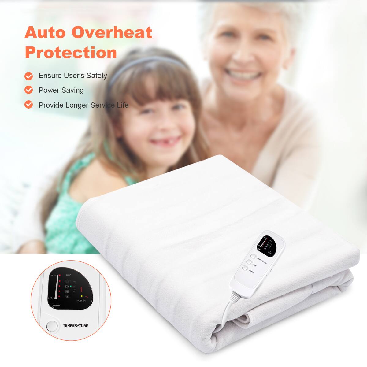 Auto Overheat Protection Ensure User's Safety Power Saving Provide Longer Service Life.