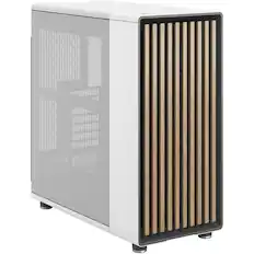 Front. Fractal Design - Fractal Design North Computer Case - Mid-tower - Chalk White - Mesh, Steel - 5 x Bay - ATX, Micro ATX, Mini ITX - White.