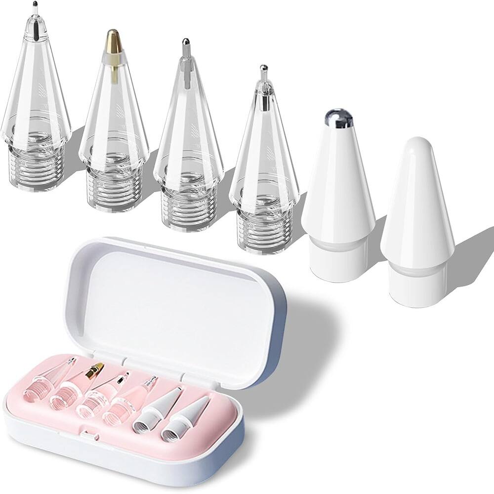 RTMB - Six-piece set of upgraded iPad pen tips with carrying case - Pink