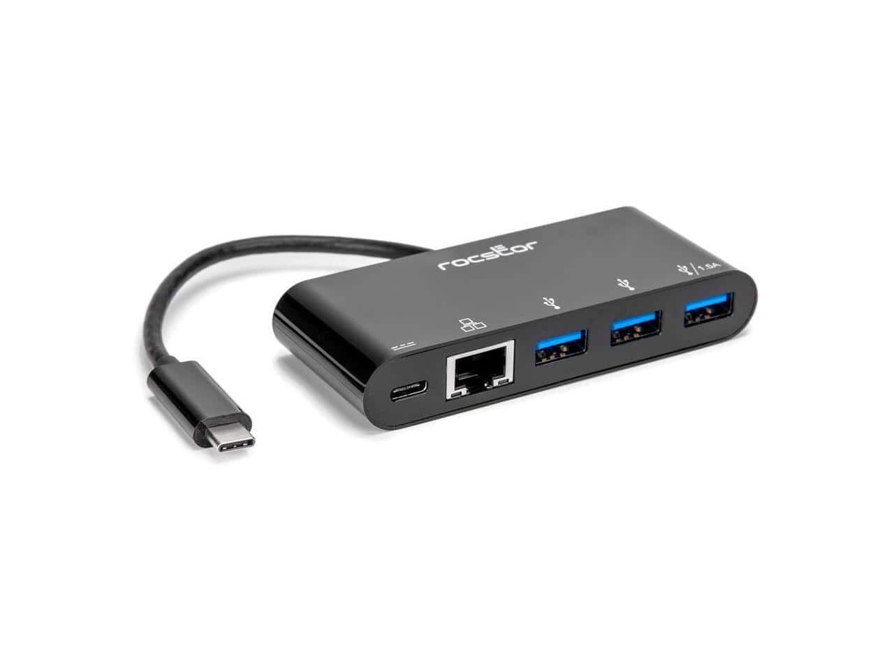 Rocstor - USB-C to 3-Port Multiport Adapter USB 3.0 Hub Y10A262B1