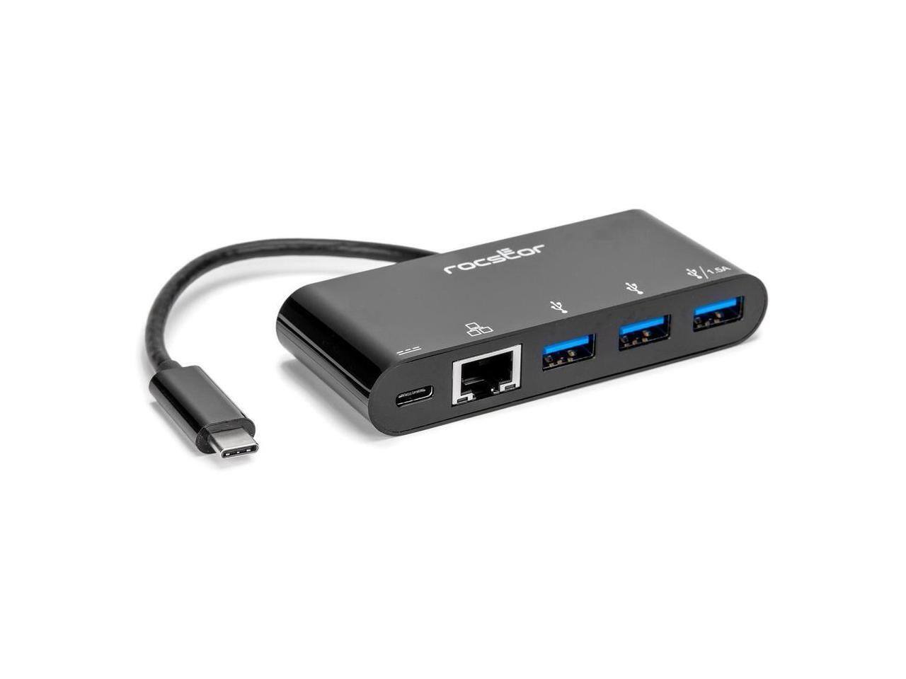 Rocstor - USB-C to 3-Port Multiport Adapter USB 3.0 Hub Y10A262B1