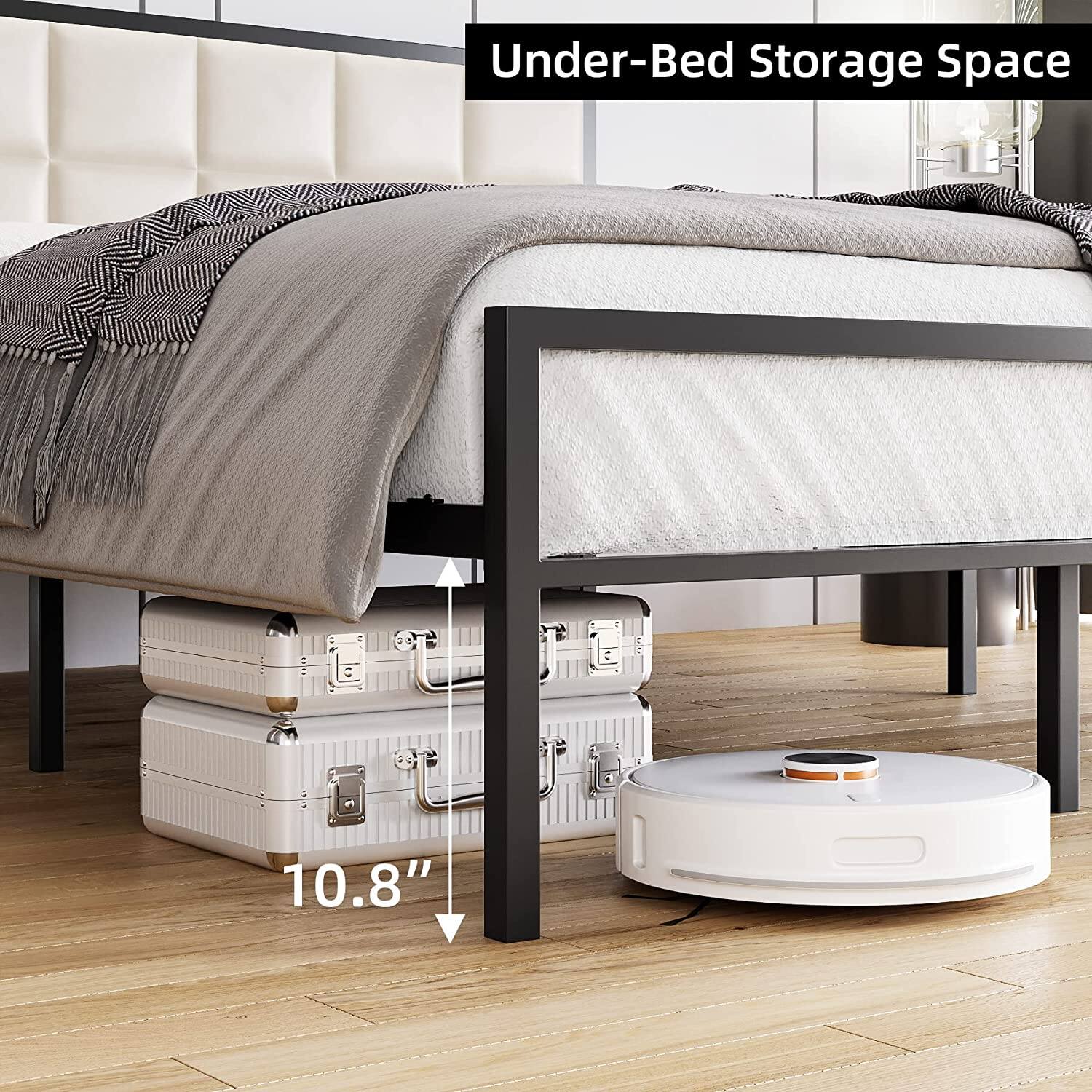 Under-Bed Storage Space  
10.8"