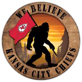 Fan Creations - Kansas City Chiefs 12'' We Believe Bigfoot Circle Sign - Multicolor