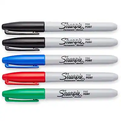 Sharpie66 Sharpie Permanent Markers, Fine Tip, 5/Pack Assorted - Best Buy