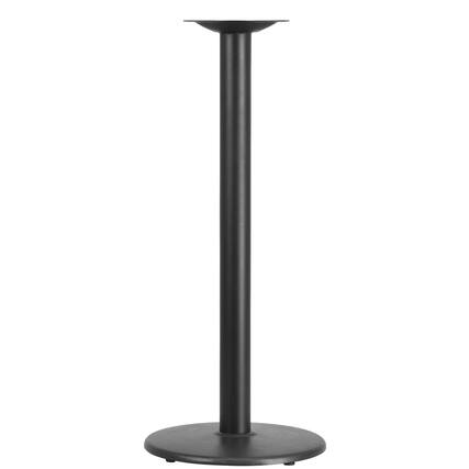 Front. Flash Furniture - Beverly 18'' Round Restaurant Table Base with 3'' Dia. Bar Height Column - Black.